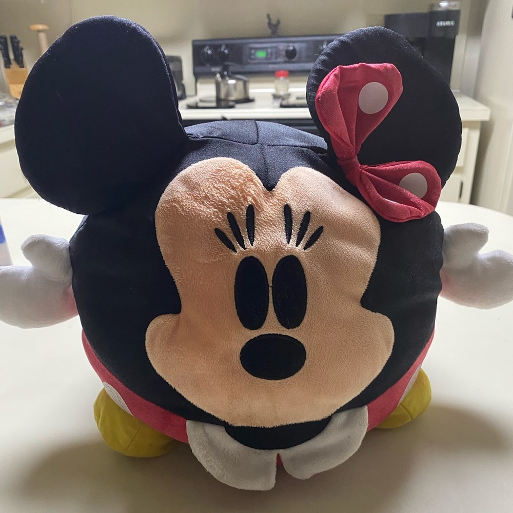 Minnie Mouse round plush toy Disney Parks official